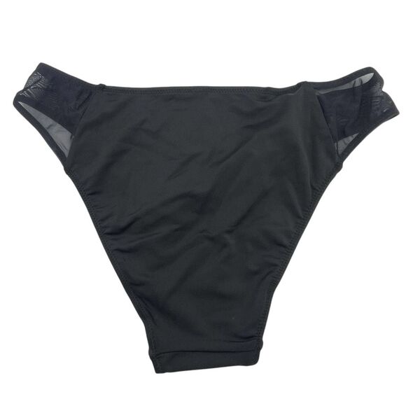NWT Solid & Striped The Emily Mesh Bikini Bottom Black Size Large Swim Bottoms - Picture 2 of 12